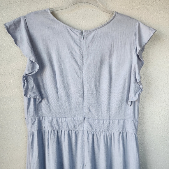 CYNTHIA ROWLEY Linen Viscose Blend Butterfly Sleeve Tiered Maxi Dress - Picture 5 of 12